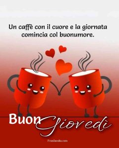 Un caffè con il cuore e la giornata comincia con il buonumore. Buon giovedì.