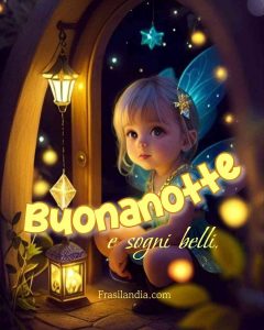 Buonanotte e sogni belli.