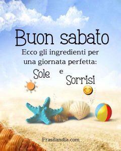 Ecco gli ingredienti per una giornata perfetta: sole e sorrisi. Buon sabato.