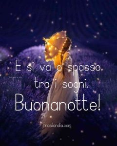 E si va a spasso tra i sogni. Buonanotte.