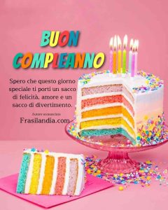 Spero che questo giorno speciale ti porti un sacco di felicità, amore e un sacco di divertimento. Buon compleanno.