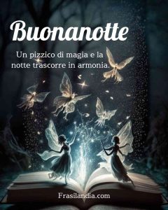 Un pizzico di magia e la notte trascorre in armonia. Buonanotte