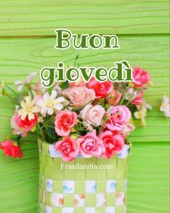 Buon giovedì.