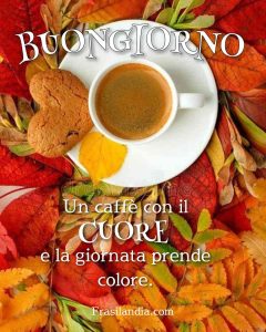 Un caffè con il cuore e la giornata prende colore. Buongiorno.