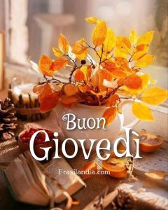 Buon giovedì.