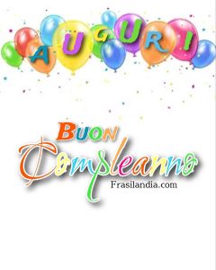 Auguri. Buon compleanno.