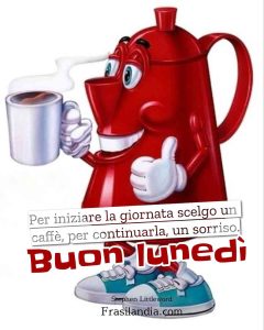 Per iniziare la giornata scelgo un caffè, per continuarla, un sorriso. Buon lunedì.