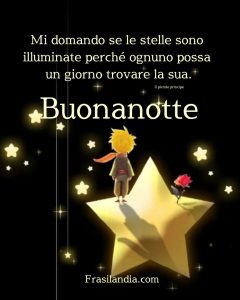 Mi domando se le stelle sono illuminate perché ognuno possa un giorno trovare la sua. Buonanotte.