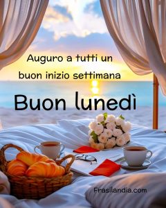 Auguro a tutti un buon inizio settimana. Buon lunedì