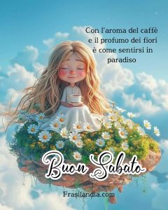 Con l'aroma del caffè e il profumo dei fiori è come sentirsi in paradiso. Buon sabato.