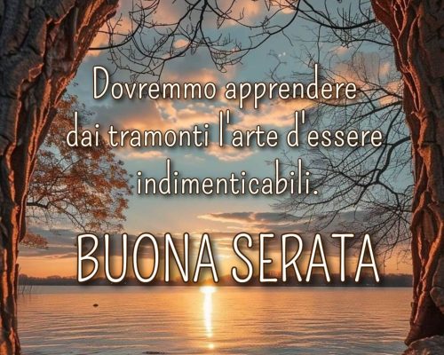 Dovremmo apprendere dai tramonti l'arte d'essere indimenticabili. BUONA SERATA