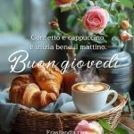 Cornetto e cappuccino e inizia bene il mattino. Buon giovedì