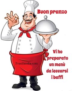 Vi ho preparato un menù da leccarsi i baffi! Buon pranzo