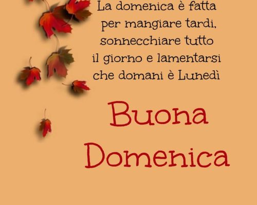 La domenica è fatta per mangiare tardi, sonnecchiare tutto il giorno e lamentarsi che domani è lunedì. Buona Domenica