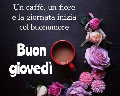 Un caffè, un fiore e la giornata inizia col buonumore. Buon Giovedì