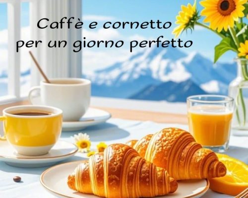 Caffè e cornetto per un giorno perfetto. Buon Venerdì