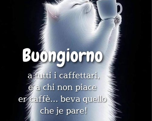 Buongiorno a tutti i caffettari, e a chi non piace er caffè, beva quello che je pare. Buongiorno