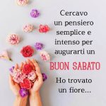 Cercavo un pensiero semplice e intenso per augurarti un BUON SABATO. Ho trovato un fiore.