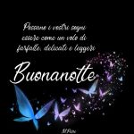 Possano i vostri sogni essere come un volo di farfalle, delicati e leggeri. Buonanotte