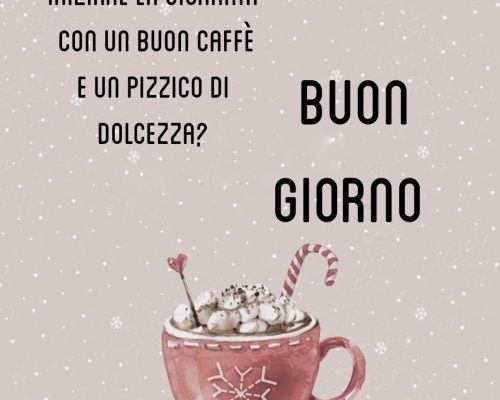 Che ne dite di iniziare la giornata con un buon caffè e un pizzico di dolcezza? Buongiorno