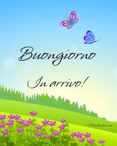 Buongiorno in arrivo.