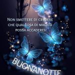 Non smettere mai di credere che qualcosa di magico possa accadere. Buonanotte