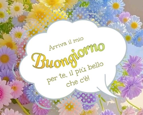 Arriva il buongiorno per te, il più bello che c'è!