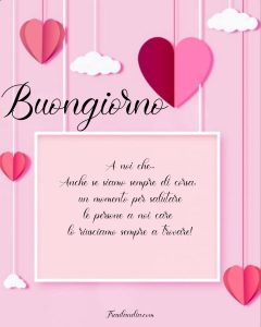 Buongiorno A noi che... Anche se siamo sempre di corsa, un momento per salutare le persone a noi care lo riusciamo sempre a trovare!