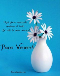 Ogni giorno nasconde qualcosa di bello che vale la pena cercare. Buon venerdì